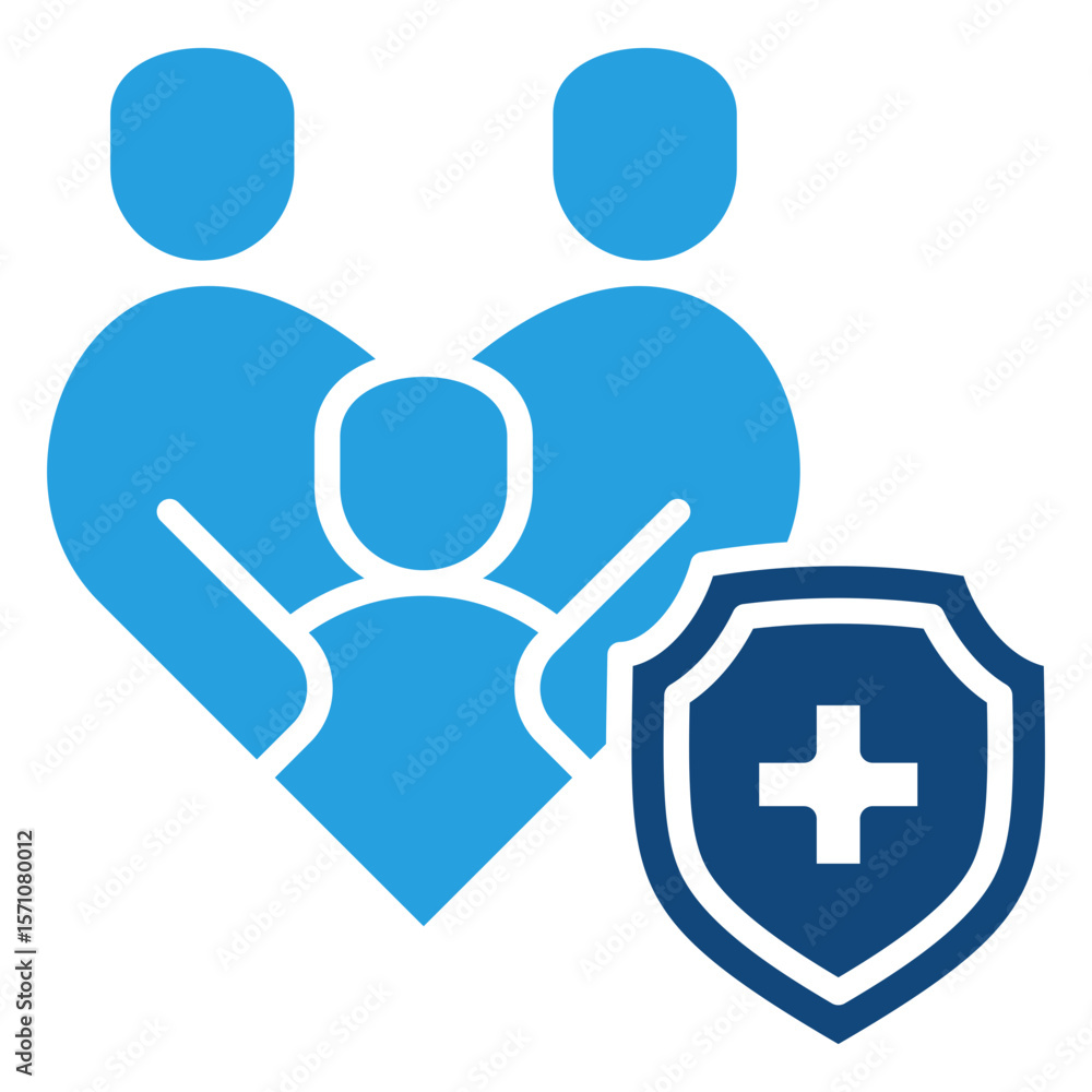 Fototapeta premium Family Insurance Icon