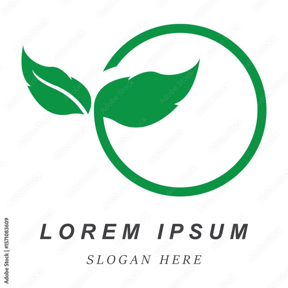 Fototapeta premium Green leaf icons design