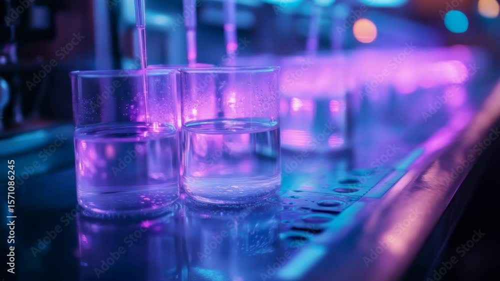 HighTech Laboratory Liquid Analysis Process HighTech Laboratory Liquid Analysis Process