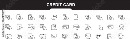 Comprehensive Credit Card Icons A Complete Set of Payment Illustrations