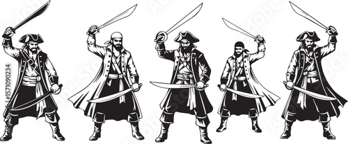 "Steel Tide: Pirate with Cutlass Drawn"