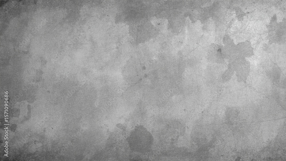 Fototapeta premium Empty blank gray old cement wall background. Textured weathered surface wallpaper. Grunge rusty stained stories backdrop design.