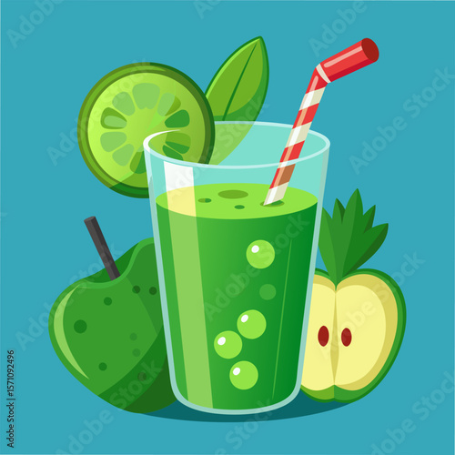 Green Smoothie Recipe.  A Refreshing Blend of Apple and Lime
