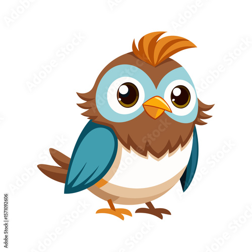Adorable Cartoon Bird Illustration