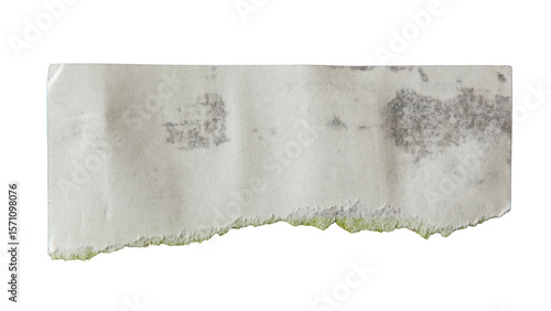 Canvas Print Torn white label paper sticker