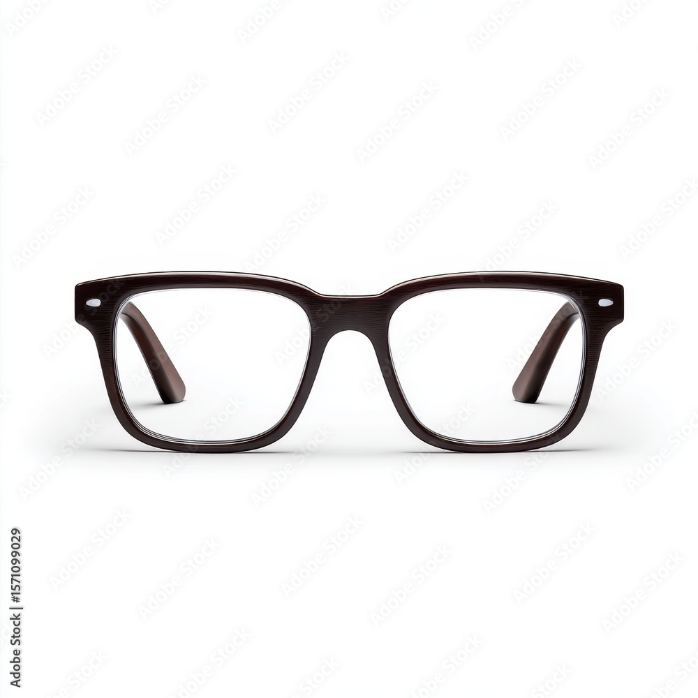 Fototapeta premium Sophisticated eyewear showcasing wooden glasses frame, highlighting style and vision correction with classic design for eye protection