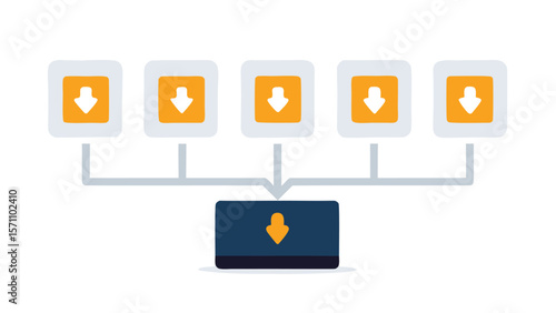 Interface showing data visualization dashboards with charts and graphs in a modern style view