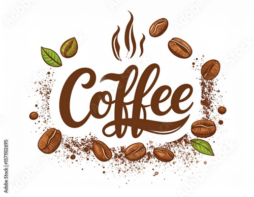Coffee Beans Graphic Design Illustration