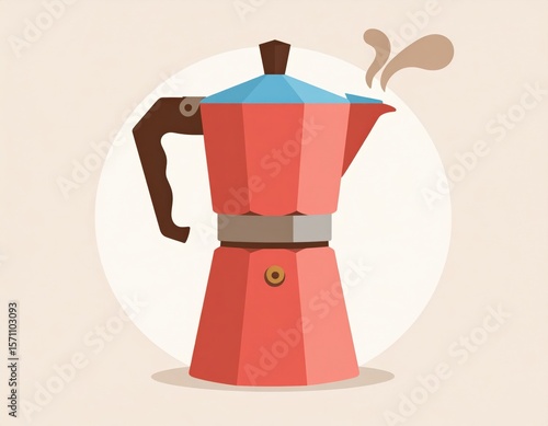 Pixel Art Retro Red Coffee Maker