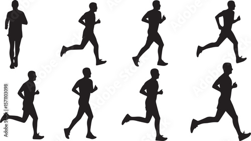 vector illustration of runner in motion