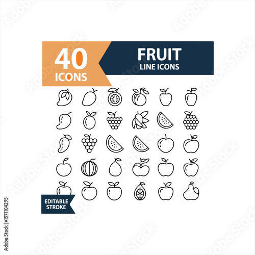 Fruit and Vegetables Icons - Big Series