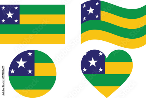 Flag of the State of Sergipe, Brazil. Brazilian Patriot Concept.