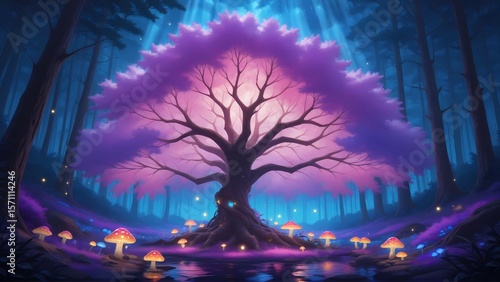 Fantasy Forest and Glowing Mushrooms Vol.26