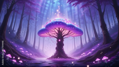 Fantasy Forest and Glowing Mushrooms Vol.30