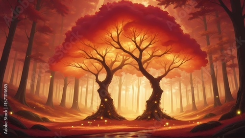 Fantasy Forest and Glowing Mushrooms Vol.22
