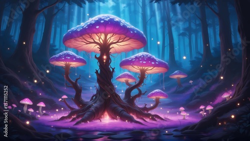 Fantasy Forest and Glowing Mushrooms Vol.7