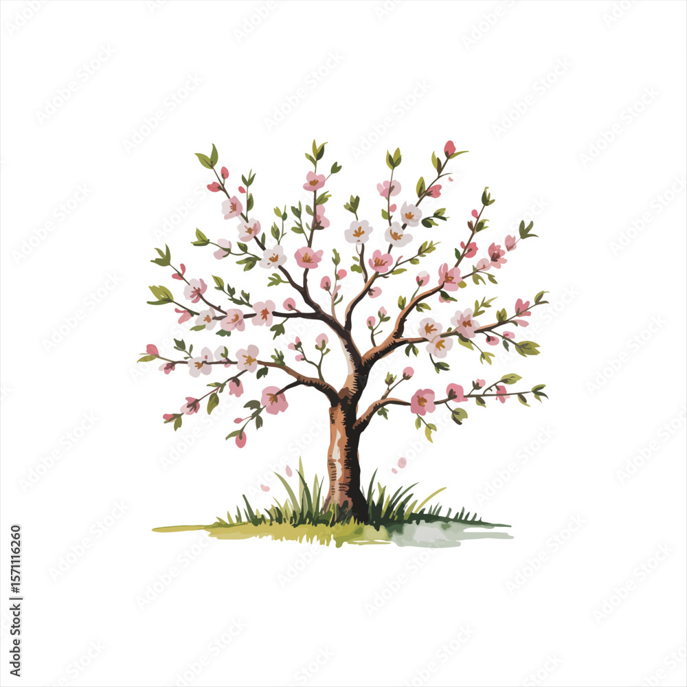 Fototapeta premium Various tree vectors. Forest and nature concept. Collection of different tree symbols. Education and training poster design. Vector drawn for plant and tree presentation.
