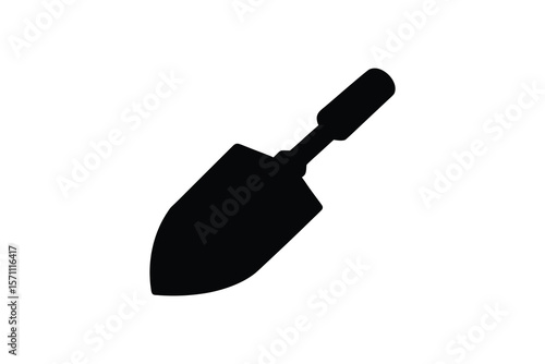 Small Garden Trowel Tool for Planting Silhouette