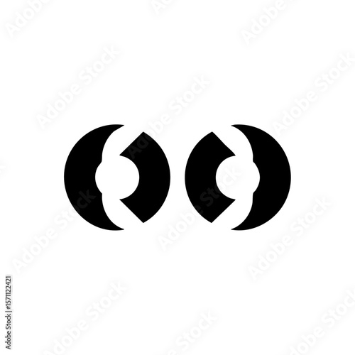 Quotation marks forming symmetrical mirrored shapes, representing dialogue, communication, or exchange of ideas.


