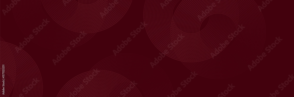 Obraz premium Abstract red gradient circles background. Modern simple overlap geometric pattern creative design. Minimal red curve shapes texture element. Suit for cover, poster, website.vector illustration
