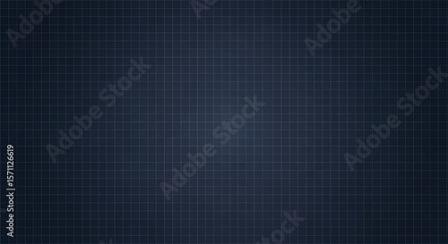 Fototapeta Naklejka Na Ścianę i Meble -  暗い青色の背景に広がるグリッドパターンと光

