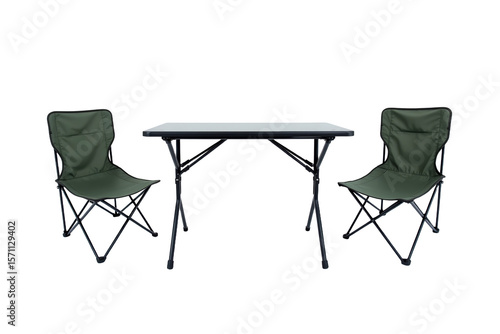 Camp chairs and table for outdoor activities