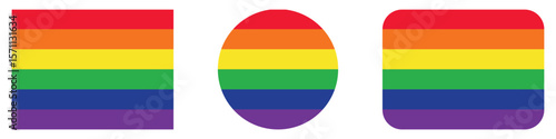 rainbow pride flag set. Rainbow flags, symbols of sex and gay and lesbian minorities Illustration of colorful canvas