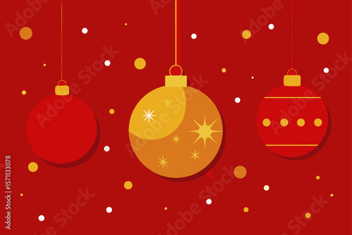 Red And Gold Bokeh Light Background With Blurred Glow