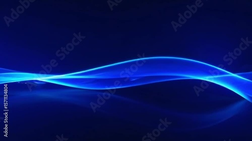 Abstract Blue Energy Wave: Smooth Motion Background Loop