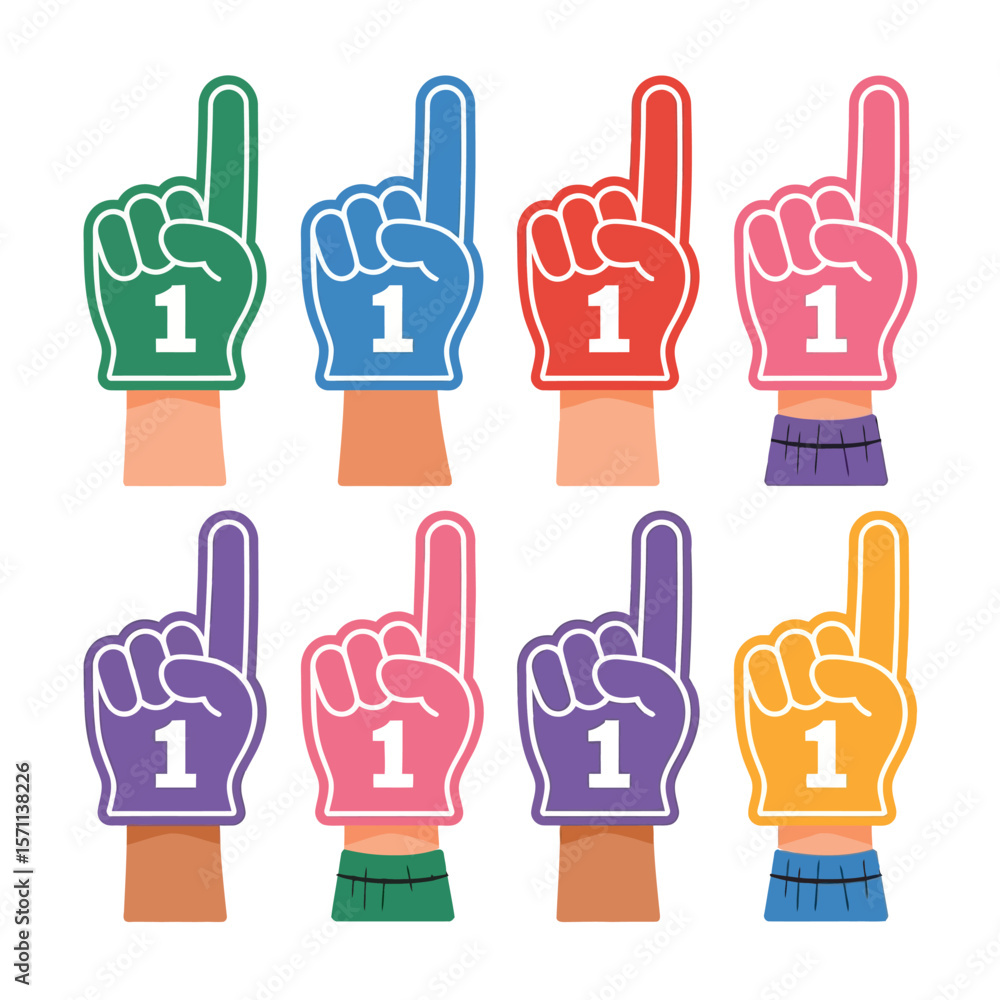 Fototapeta premium A vector set of hand gestures including isolated thumbs up and down icons and other communication symbols