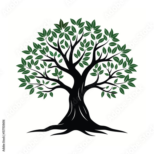 olive tree black color icon