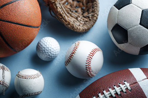 a group of different types of sports balls