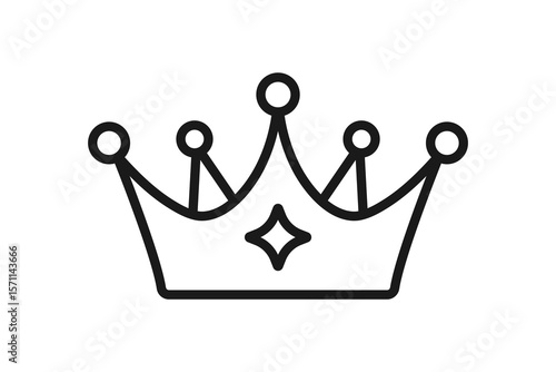 Crown icon symbol of royalty luxury success and leadership vector illustration for reward monarchy or achievement concept