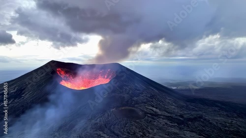 Wallpaper Mural Spectacular aerial view of Fagradalsfjall Volcano in Iceland erupting Torontodigital.ca