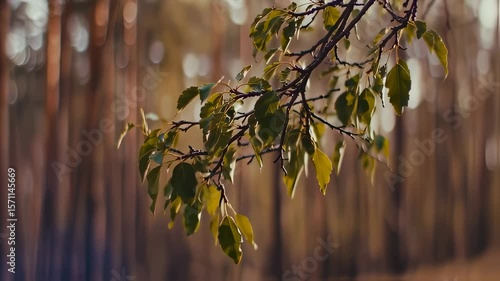Wallpaper Mural Gentle breeze through the leaves of a tree with a beautiful forest backdrop Torontodigital.ca