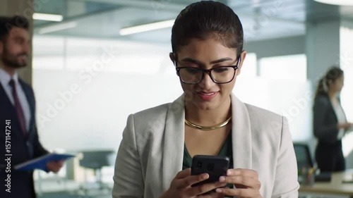 businessman using mobile phone in office