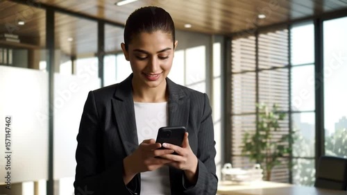 young businesswoman talking on cell phone