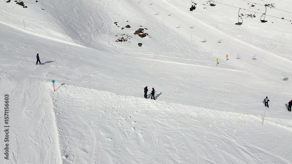 4K Rocket-Style Drone Shot Rising Over Ski Trails and Chairlift in Bad Gastein, Austria 4K Rocket-Style Drone Shot Rising Over Ski Trails and Chairlift in Bad Gastein, Austria