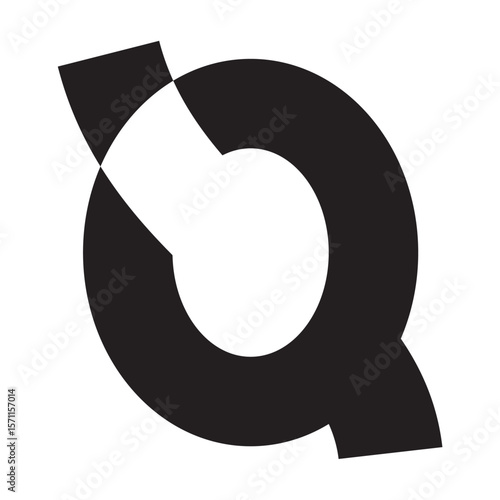 VECTOR LOGO LETTER Q BLACK HA...
