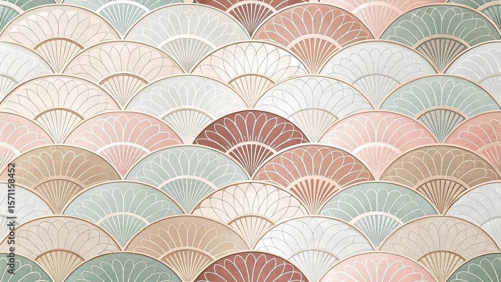 Obraz premium Sea wave Japanese style background