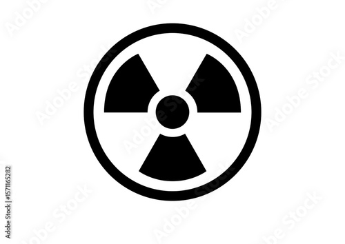 Striking Black Radiation Symbol Icon for Safety and Hazard Graphic Creations