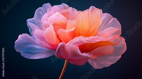 Minimalistic stylish still life with flower arrangement