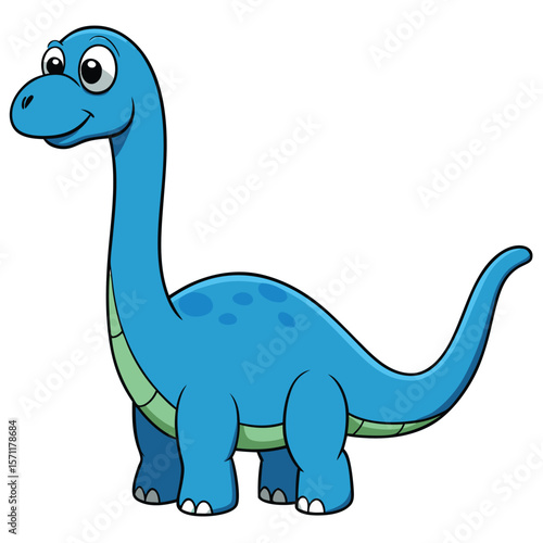 Brachiosaurus, a Jurassic long-necked plant-eating dinosaur