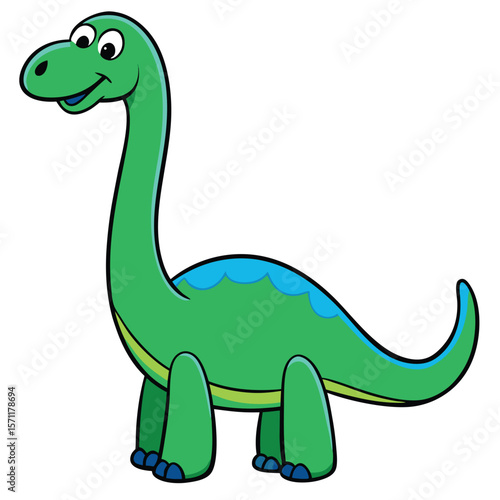 Diplodocus, a long-necked plant-eating dinosaur