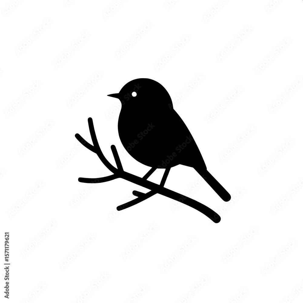 Obraz premium Bird Sitting on Branch