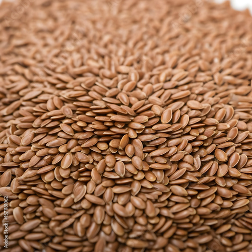  Flax seeds image on white background