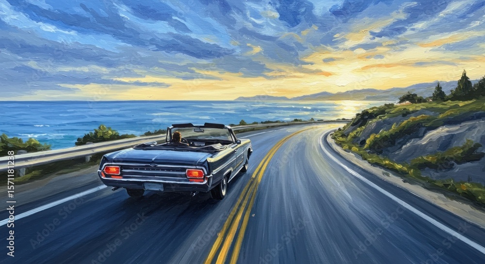 Fototapeta premium car on the road