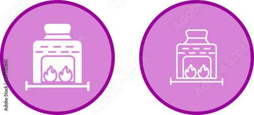 Coal Furnace Vector Icon