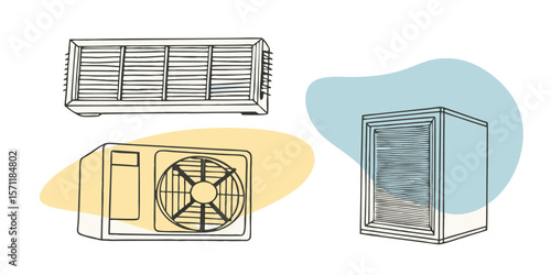 HVAC Vector Icons for Home and Industrial Use