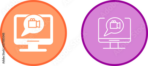 Video Communication Vector Icon